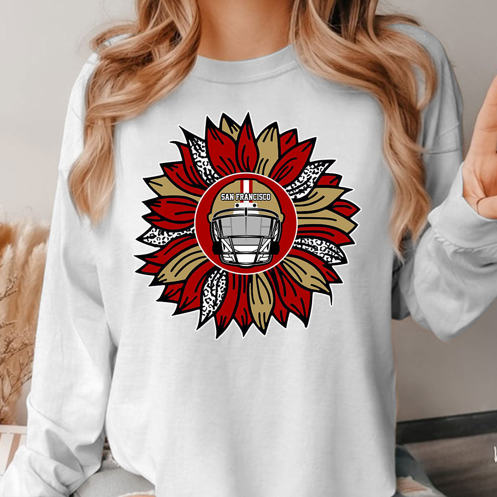 San Francisco Football Sunflower Shirt, Hoodie, Sweatshirt- Football Shirt for San Francisco - San Francisco Men Womens sport sunflower TShirts