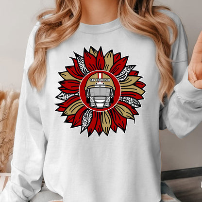 San Francisco Football Sunflower Shirt, Hoodie, Sweatshirt- Football Shirt for San Francisco - San Francisco Men Womens sport sunflower TShirts