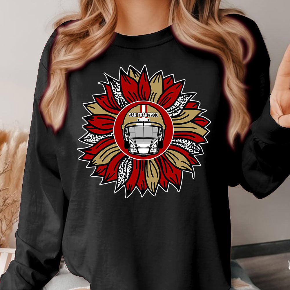 San Francisco Football Sunflower Shirt, Hoodie, Sweatshirt- Football Shirt for San Francisco - San Francisco Men Womens sport sunflower TShirts