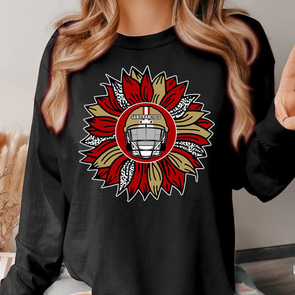 San Francisco Football Sunflower Shirt, Hoodie, Sweatshirt- Football Shirt for San Francisco - San Francisco Men Womens sport sunflower TShirts