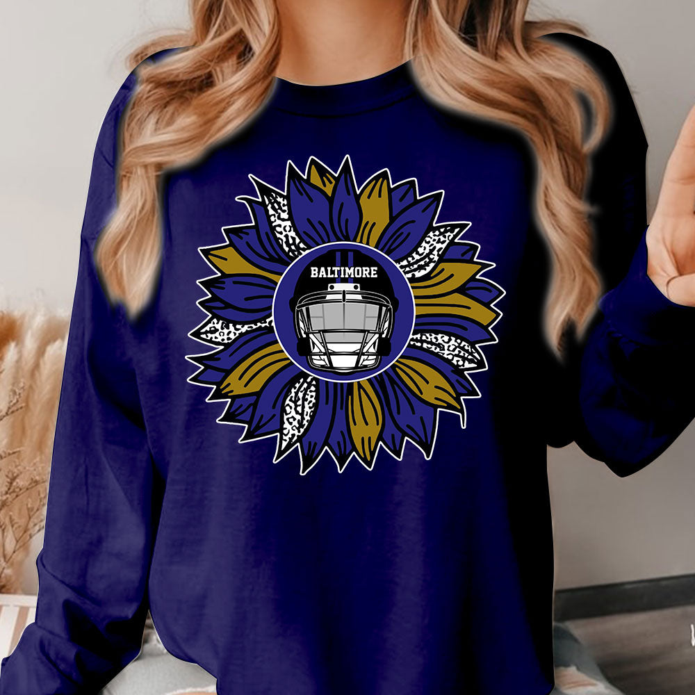 Baltimore Football Sunflower Shirt, Hoodie, Sweatshirt- Football Shirt for Baltimore - Baltimore Men Womens sport sunflower TShirts