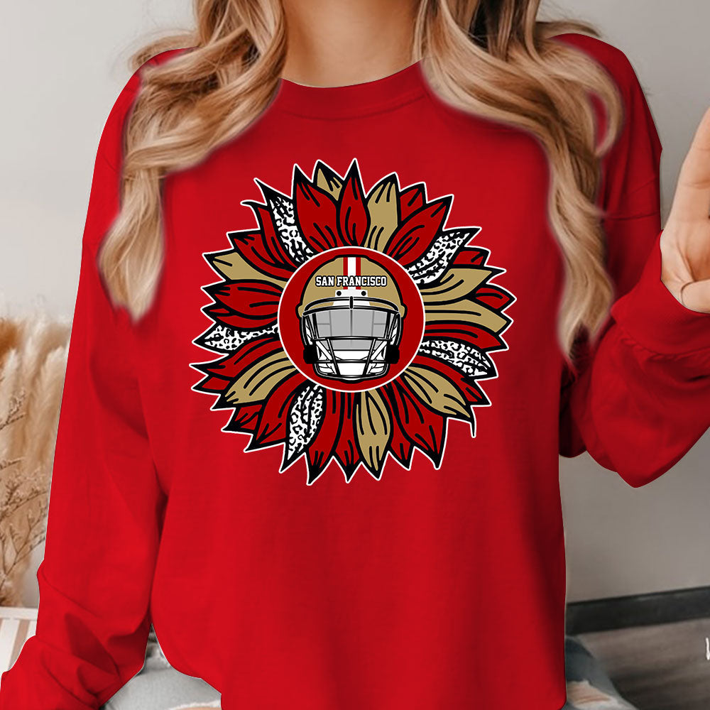 San Francisco Football Sunflower Shirt, Hoodie, Sweatshirt- Football Shirt for San Francisco - San Francisco Men Womens sport sunflower TShirts