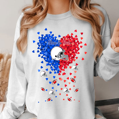 Buffalo Football Royal Blue and Red in My Heart T Shirts hoodie, Sweatshirt - Gift For Mens, Womens and Buffalo Lovers