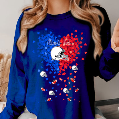 Buffalo Football Royal Blue and Red in My Heart Sweatshirt T Shirts hoodie - Gift For Mens, Womens and Buffalo Lovers