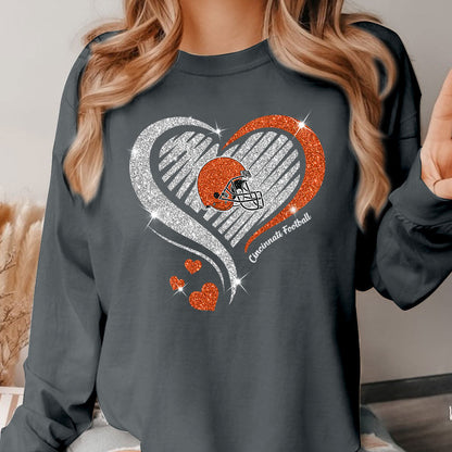 Cincinnati Football Twinkle Heart Sweatshirt, Hoodie, Long Sleeve, T Shirts For Men & Women, Cincinnati Lover