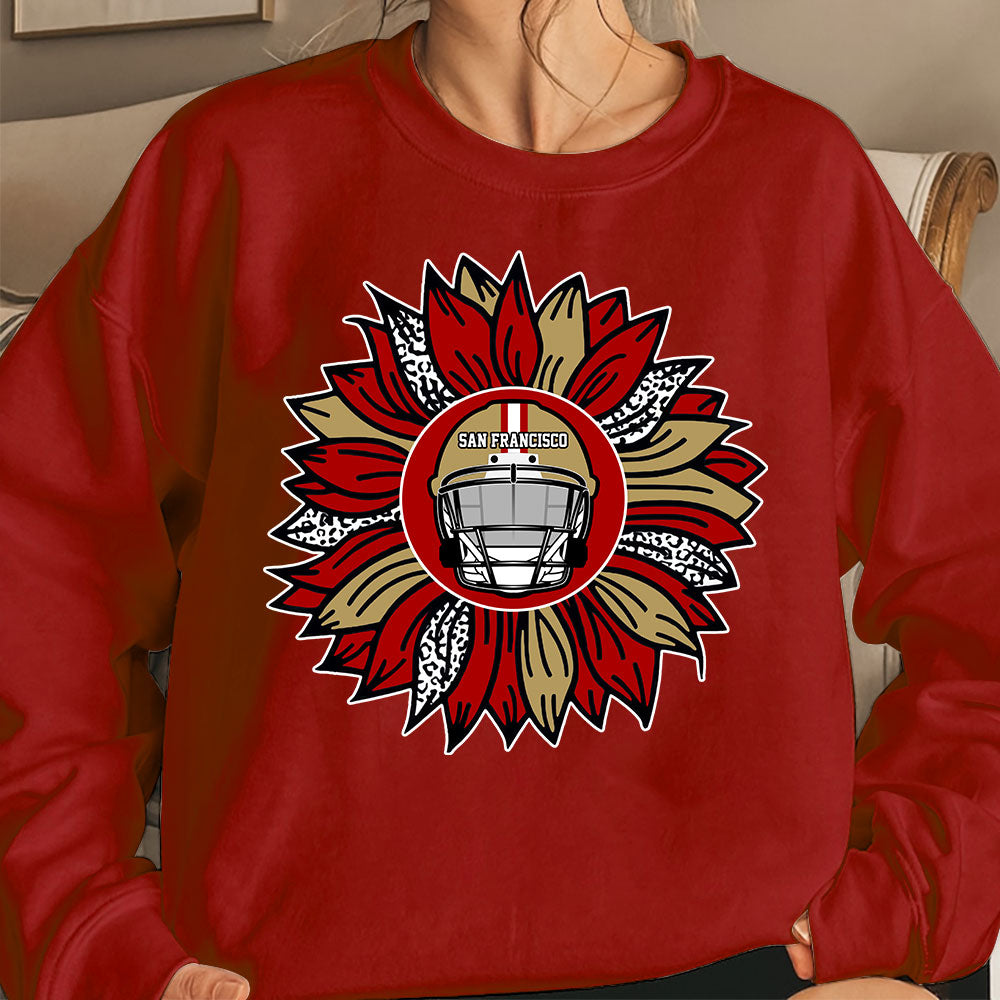 San Francisco Football Sunflower Shirt, Hoodie, Sweatshirt- Football Shirt for San Francisco - San Francisco Men Womens sport sunflower TShirts