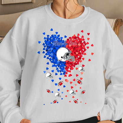 Buffalo Football Royal Blue and Red in My Heart T Shirts hoodie, Sweatshirt - Gift For Mens, Womens and Buffalo Lovers