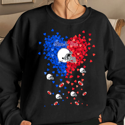 Buffalo Football Royal Blue and Red in My Heart T Shirts hoodie, Sweatshirt - Gift For Mens, Womens and Buffalo Lovers