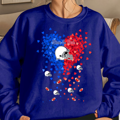 Buffalo Football Royal Blue and Red in My Heart T Shirts hoodie, Sweatshirt - Gift For Mens, Womens and Buffalo Lovers