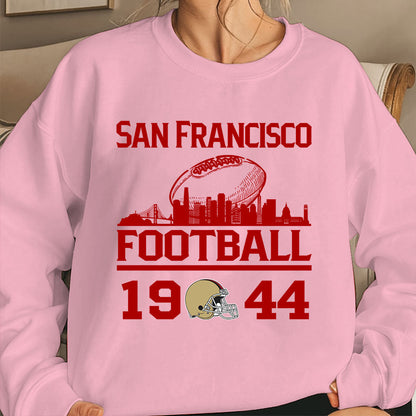 San Francisco Football Skyline Long Sleeve Shirts For Men Women Family Love San Francisco Sport, 1944 San Francisco Football Long Sleeve Shirts