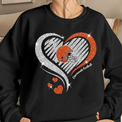 Cincinnati Football Twinkle Heart Sweatshirt, Hoodie, Long Sleeve, T Shirts For Men & Women, Cincinnati Lover