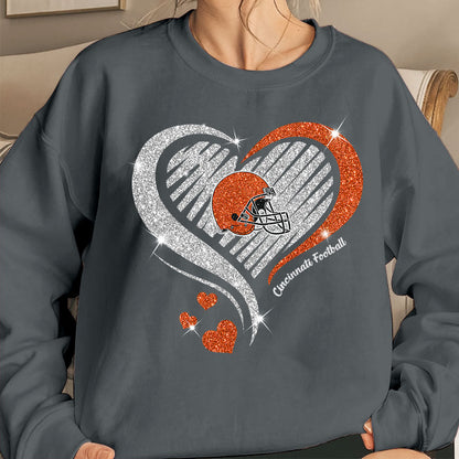 Cincinnati Football Twinkle Heart Sweatshirt, Hoodie, Long Sleeve, T Shirts For Men & Women, Cincinnati Lover