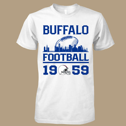 Buffalo Football Skyline Long Sleeve Shirts For Men Women Family Love Buffalo Sport, 1959 Buffalo Football Long Sleeve Shirts