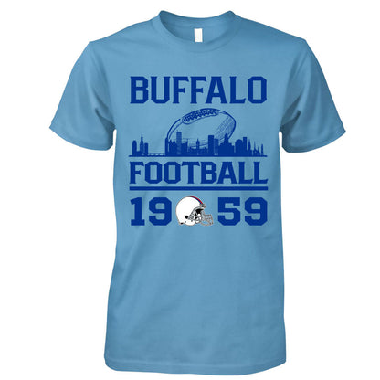 Buffalo Football Skyline Long Sleeve Shirts For Men Women Family Love Buffalo Sport, 1959 Buffalo Football Long Sleeve Shirts