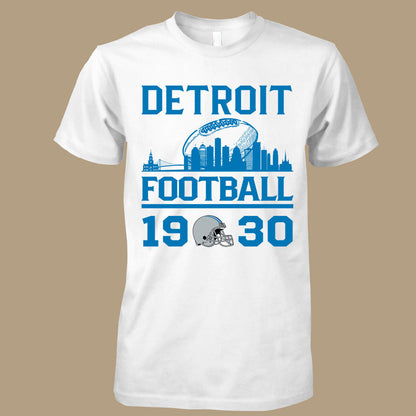 Detroit Football Skyline Hoodie For Men Women Family Love Detroit Sport, 1930 Detroit Football Hoodie