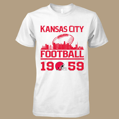 Kansas City Football Skyline Sweatshirt For Men Women Family Love Kansas City Sport, 1959 Kansas City Football Sweatshirt