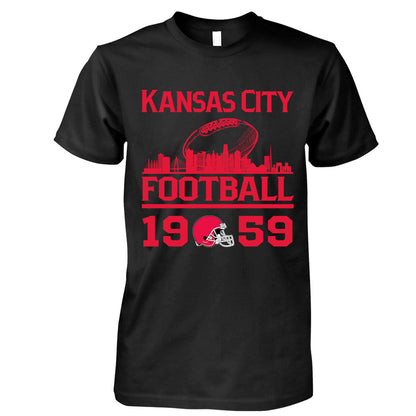 Kansas City Football Skyline Sweatshirt For Men Women Family Love Kansas City Sport, 1959 Kansas City Football Sweatshirt