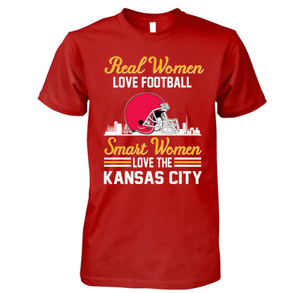 Kansas City Football Real Women Love Football Smart Women Love The Kansas City Hoodie, Sweatshirt, Long Sleeve, T Shirts For Kansas City Lovers