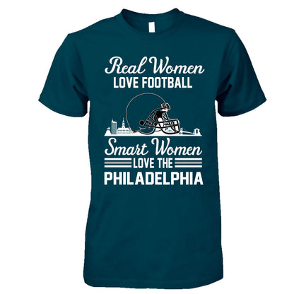 Philadelphia Football Real Women Love Football Smart Women Love The Philadelphia Long Sleeve, T Shirts, Hoodie, Sweatshirt For Philadelphia Lovers