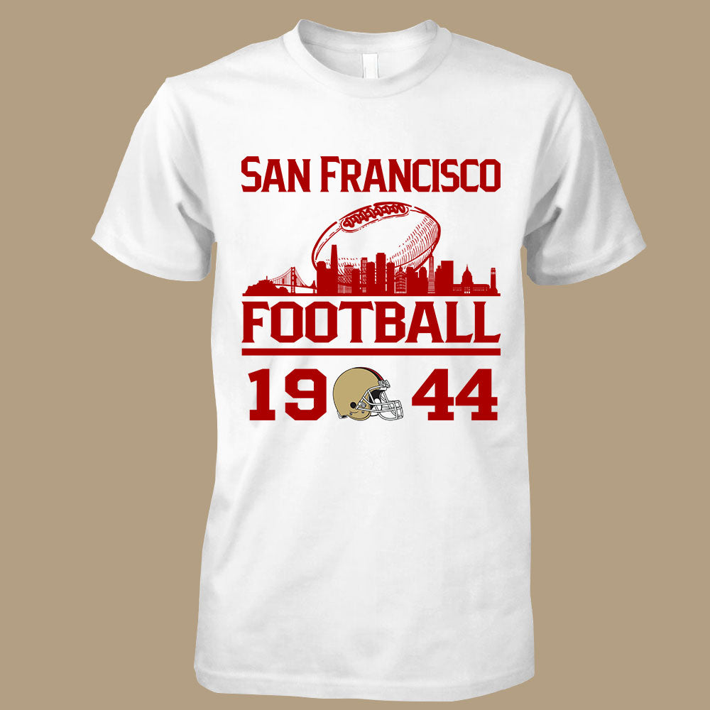 San Francisco Football Skyline Long Sleeve Shirts For Men Women Family Love San Francisco Sport, 1944 San Francisco Football Long Sleeve Shirts