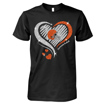 Cincinnati Football Twinkle Heart Sweatshirt, Hoodie, Long Sleeve, T Shirts For Men & Women, Cincinnati Lover