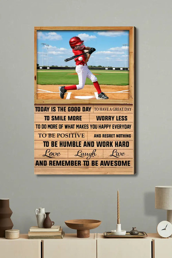 Personalized Baseball Happy Father'S Day Canvas, Gift For Sport Player