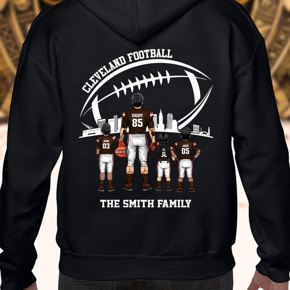 Personalized Cleveland Football Family Dad Shirt, Perfect Gift For Dad, Father, Grandpa, Family, Football Lovers