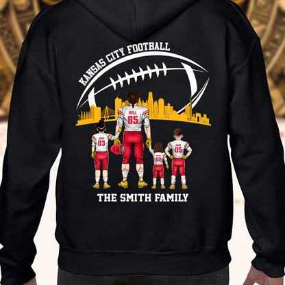 Personalized Kansas City Football Family Dad Shirt, Perfect Gift For Dad, Father, Grandpa, Family, Football Lovers