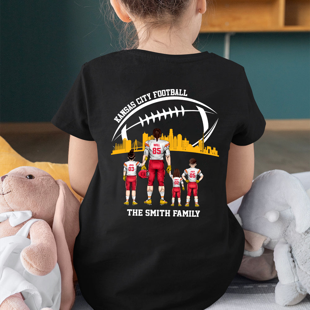 Personalized Kansas City Football Family Dad Shirt, Perfect Gift For Dad, Father, Grandpa, Family, Football Lovers