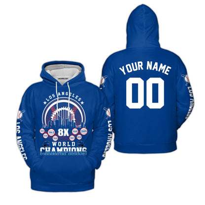 Personalized Los Angeles Baseball 8X World Champions Jersey For World Champions 2024, Los Angeles Baseball Champs Gifts
