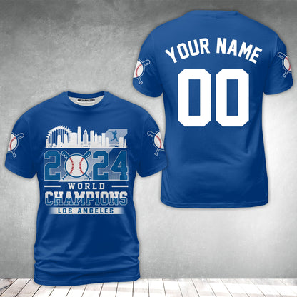 Personalized Los Angeles Baseball 2024 World Champions Hoodie, Los Angeles Baseball 2024 World Champs Hoodie Gifts