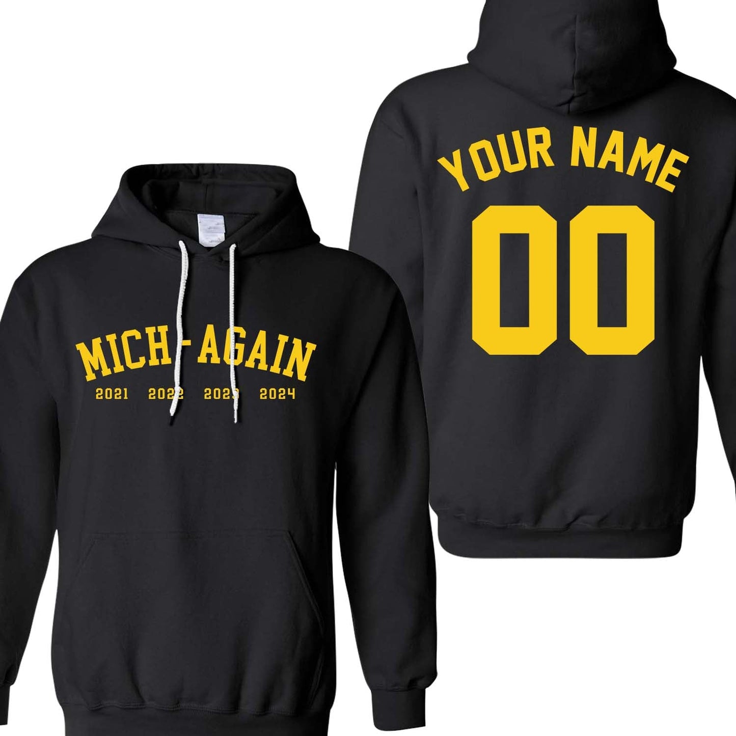 Personalized Michigan Football Mich-Again 4 Champions Long Sleeve Shirt, Perfect Outfit For Football Fans