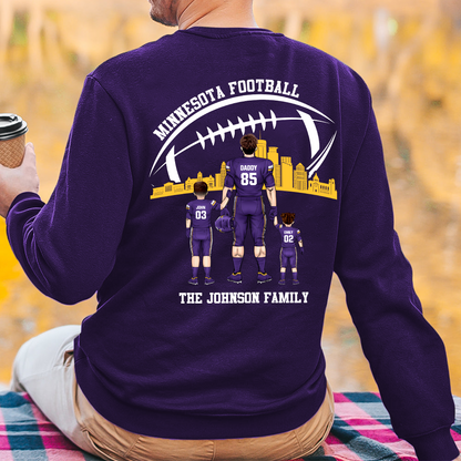 Personalized Minnesota American Football Family Dad Shirt, Perfect Gift For Dad, Father, Grandpa, Family, Football Lovers