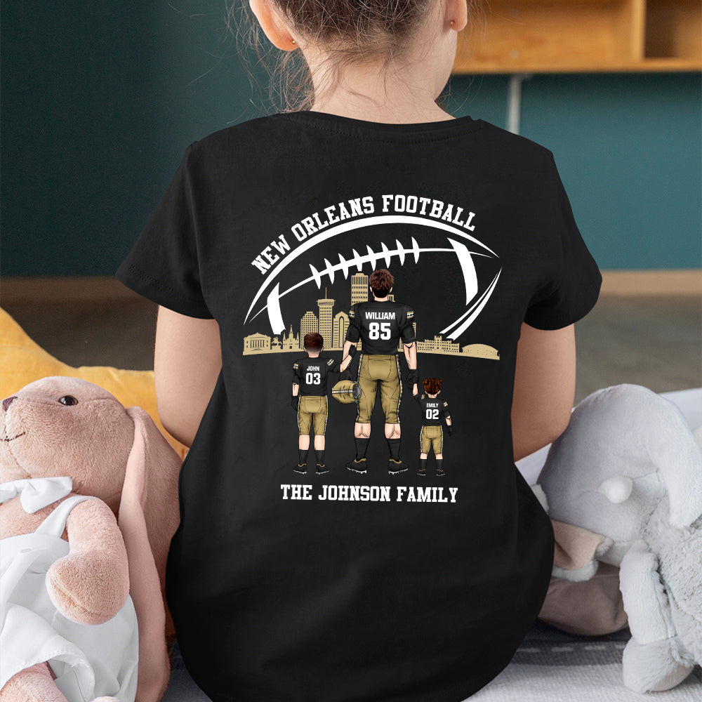 Personalized New Orleans Football Family Dad Shirt, Perfect Gift For Dad, Father, Grandpa, Family, Football Lovers