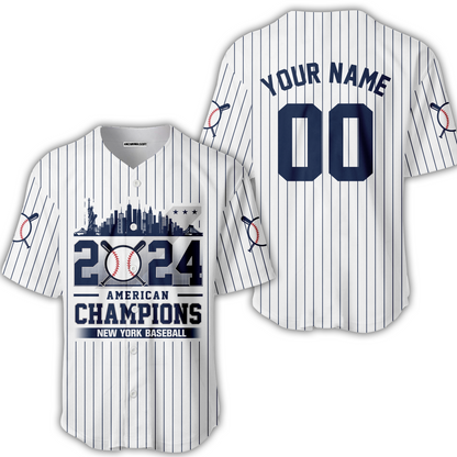 Personalized New York Y Baseball 2024 American Champions Hoodie, New York Y Champs Hoodie Gifts