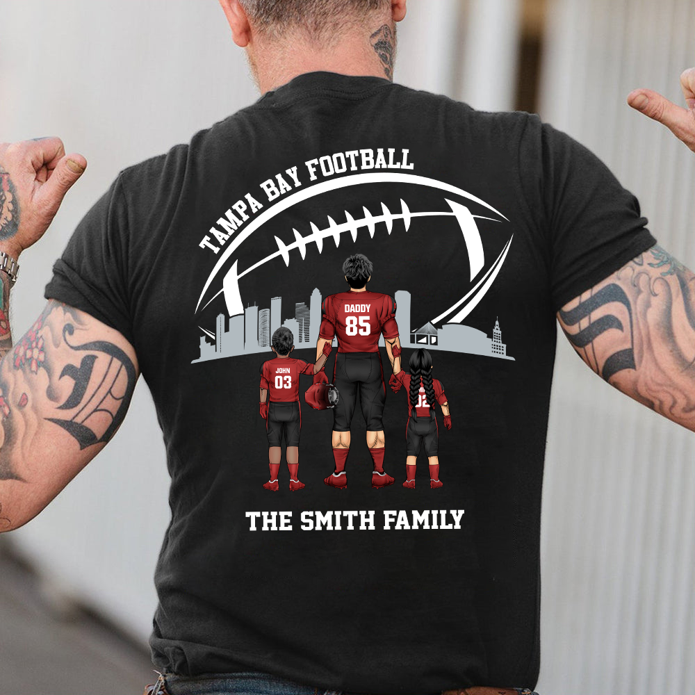 Personalized Tampa Bay Football Family Dad Shirt, Perfect Gift For Dad, Father, Grandpa, Family, Football Lovers