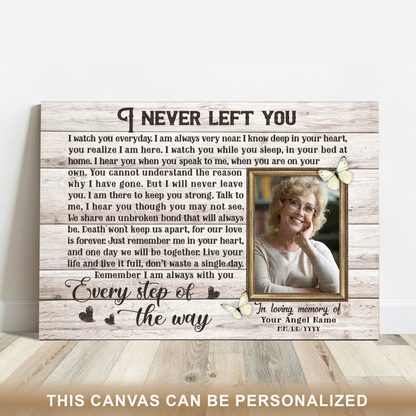 Sympathy Gifts With Memory Photo, Personalized Remembrance Canvas Gift For Loved One