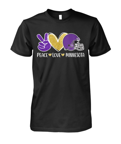 Minnesota American Football Peace Purple Gold Long Sweatshirts, Perfect Outfit For Men Women Family Love Minnesota Football Sport Lovers