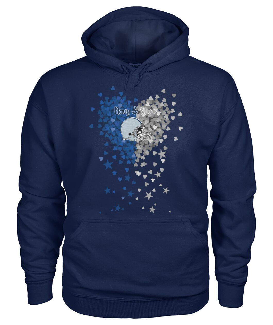 Cowboys Navy Blue and Silver in My Heart T Shirts hoodie, Sweatshirt - Gift For Mens, Womens and Cowboys Lovers