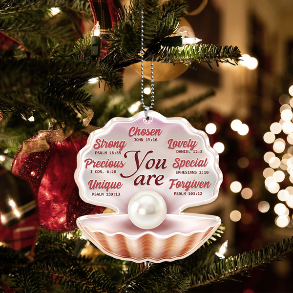 Pearl In Sea Shell You Are Acrylic Car Ornament, Perfect Christmas Gift For Family, Friend