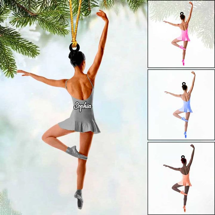 Personalized Ballet Dancer Acrylic Ornament, Custom Christmas Ornament Gifts For Ballet Lovers, Daughter, Granddaughter