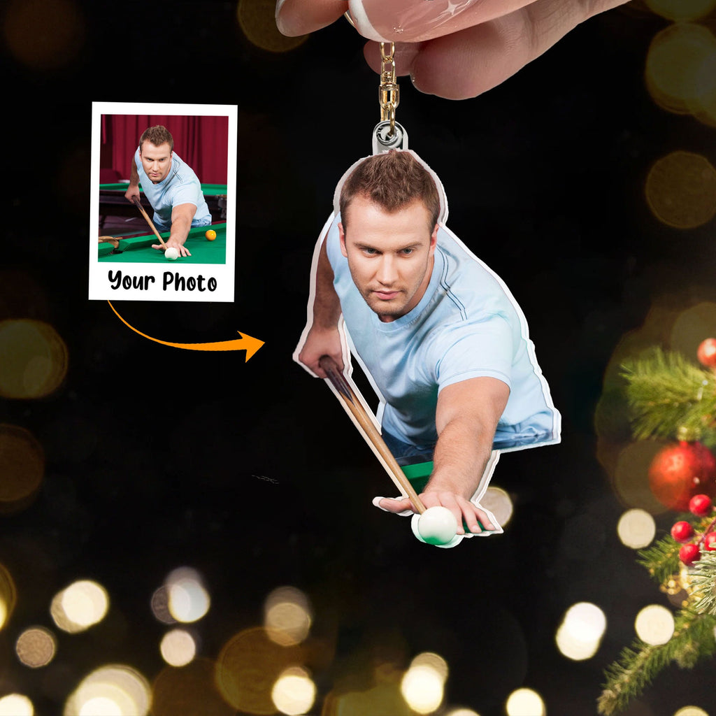 Personalized Billiards Acrylic Ornament - Custom Photo Ornament For Billiards Lovers