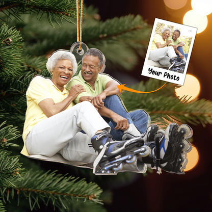 Custom Parents, Grandparents Photo Acrylic Ornament, Meaningful Christmas Gift For Family, Grandparents, Parents