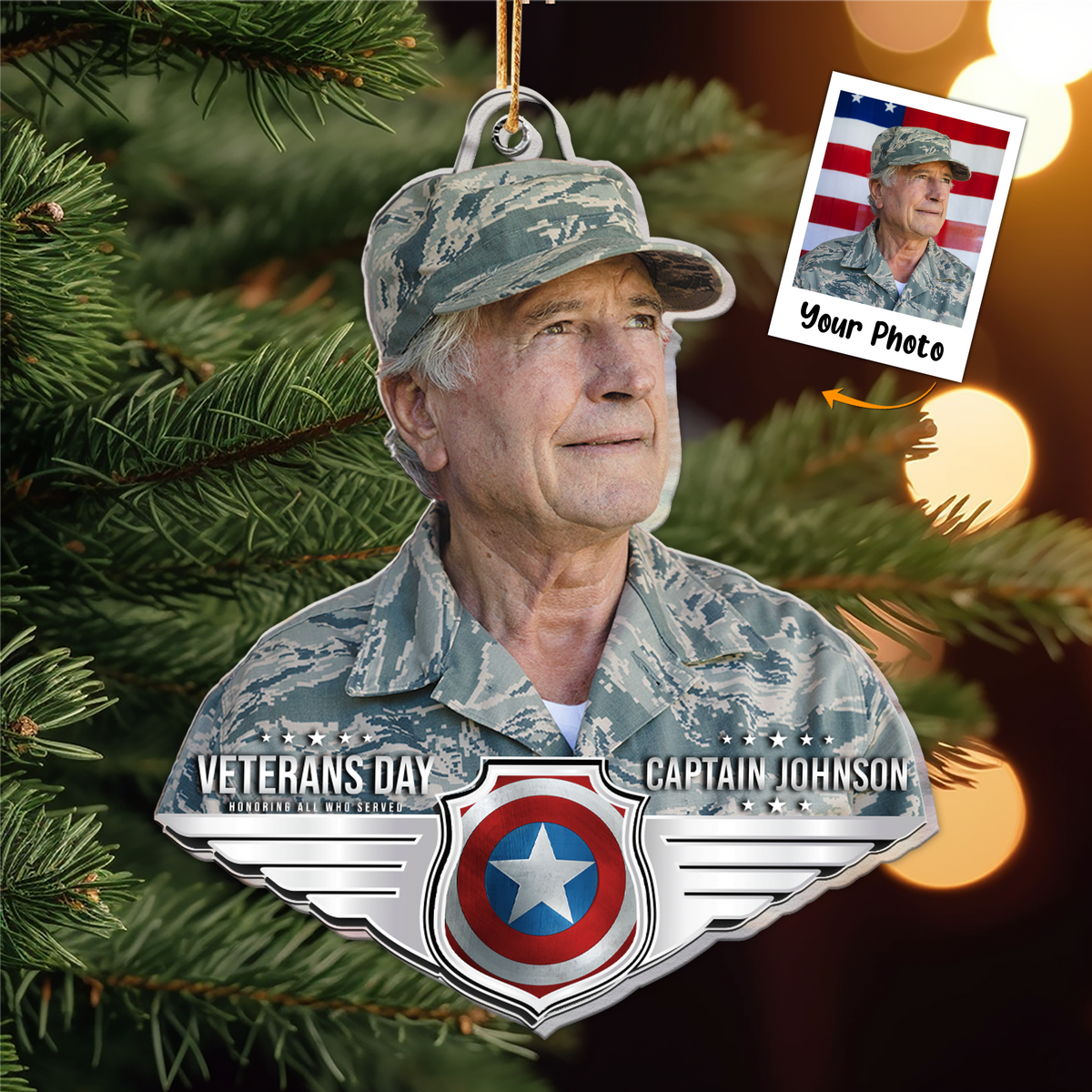 Personalized Soldier Acrylic Ornament, Best Christmas Ornament Gift For Soldier, Dad, Grandpa, Family