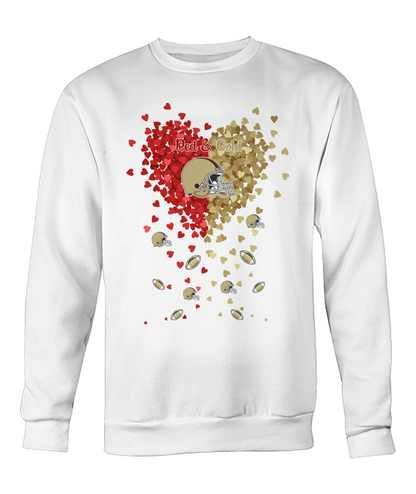 San Francisco Football Gold and Red in My Heart T Shirts hoodie, Sweatshirt - Gift For Mens, Womens and San Francisco Lovers