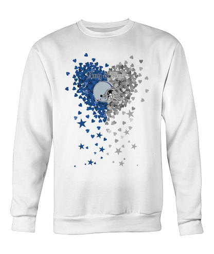 Cowboys Navy Blue and Silver in My Heart T Shirts hoodie, Sweatshirt - Gift For Mens, Womens and Cowboys Lovers
