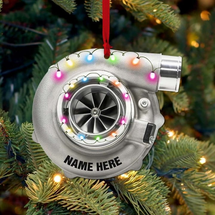 Custom Mechanic Acrylic Ornament, Personalized Name Mechanical Turbo Flat Acrylic Christmas Ornament Gift For Mechanic