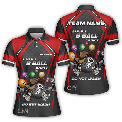 Customized Billiards Women Polo Shirt, Personalized Lucky 8 Ball Shirt Do Not Wash Jersey Gift For Billiard Players