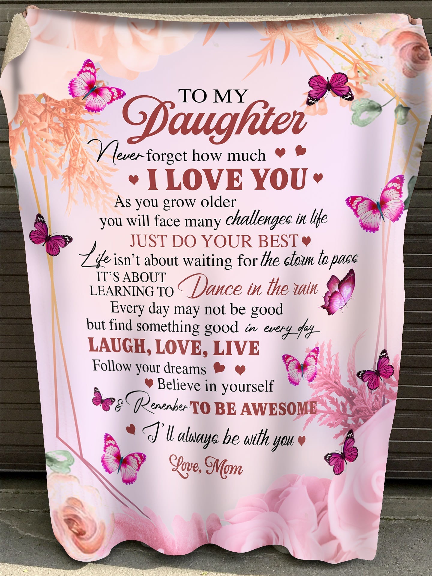 To My Daughter Gifts Throw Blanket From Mom, To My Daughter Blanket from Mom, To My Amazing Daughter, Gift for Daughter From Mom, Best Gift Ideas For Daughter