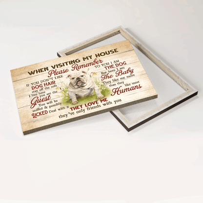 English Bulldog Landscape Canvas - English Bulldog painting, Grassland canvas- Gift for English Bulldog lover, Dog lover- They love me, they're only friends with you